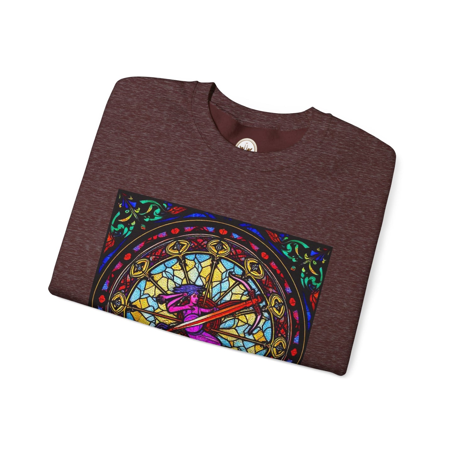 Unisex Heavy Blend™ Crewneck Sweatshirt, Glass 1, Sagittarius Zodiac Design