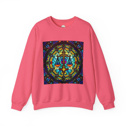 Unisex Heavy Blend™ Crewneck Sweatshirt, Glass, Libra Zodiac Design