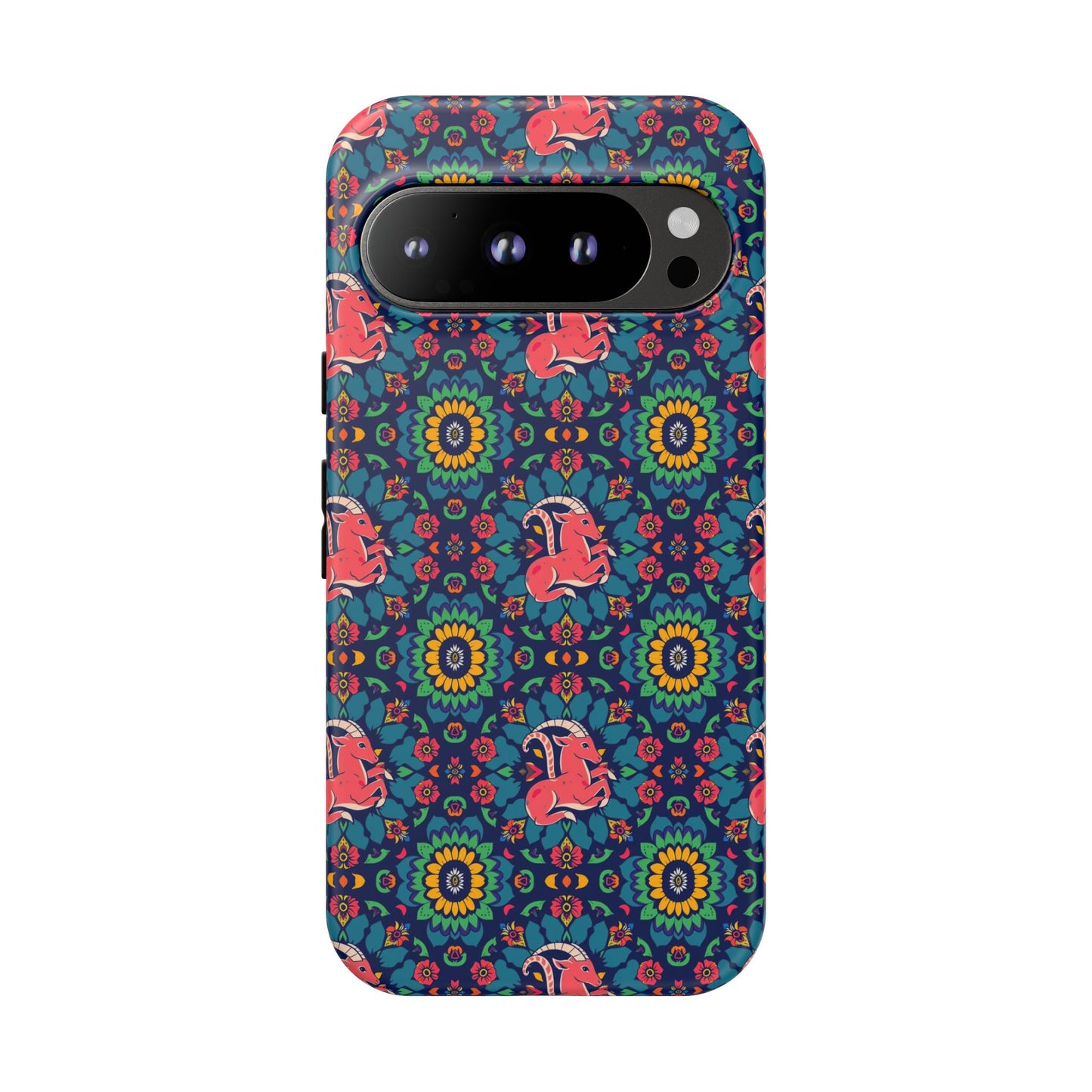 Tough Cases, Capricorn, Zodiac v1, Flower Pattern