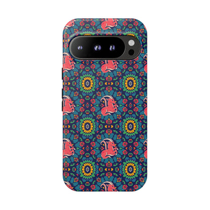 Tough Cases, Capricorn, Zodiac v1, Flower Pattern