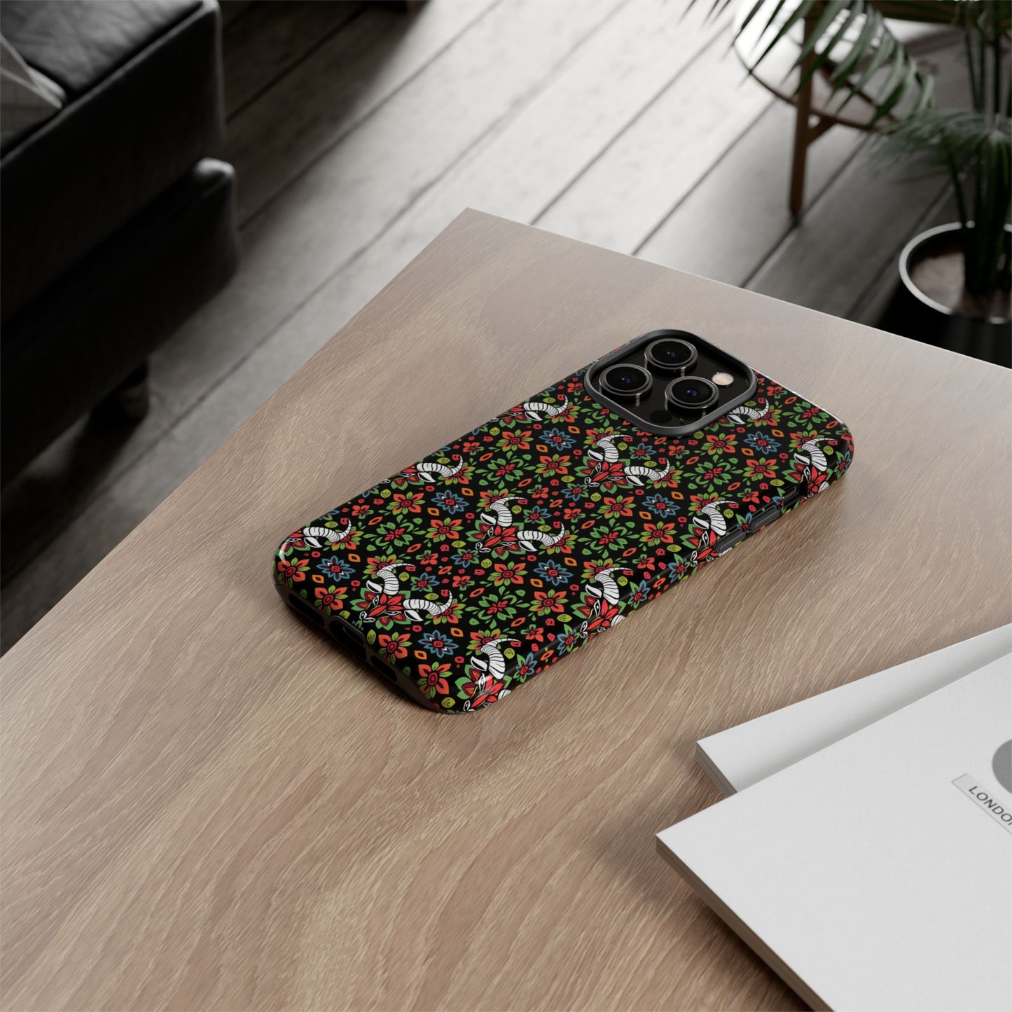 Tough Cases, Taurus, Zodiac v2, Flower Pattern