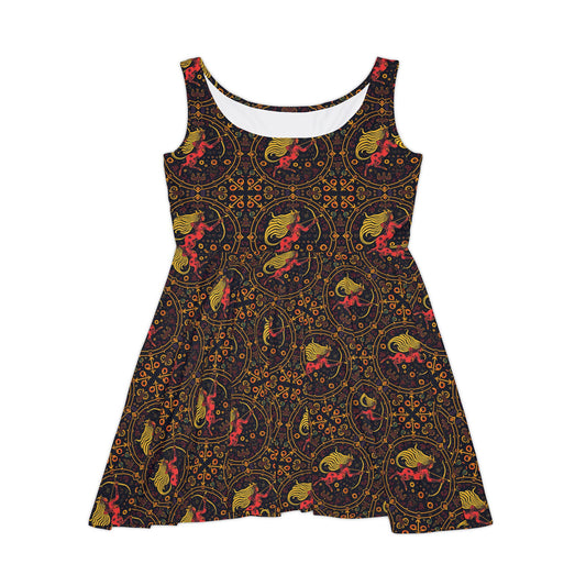 Women's Skater Dress, AOP, Zodiac, Sagittarius, Pattern