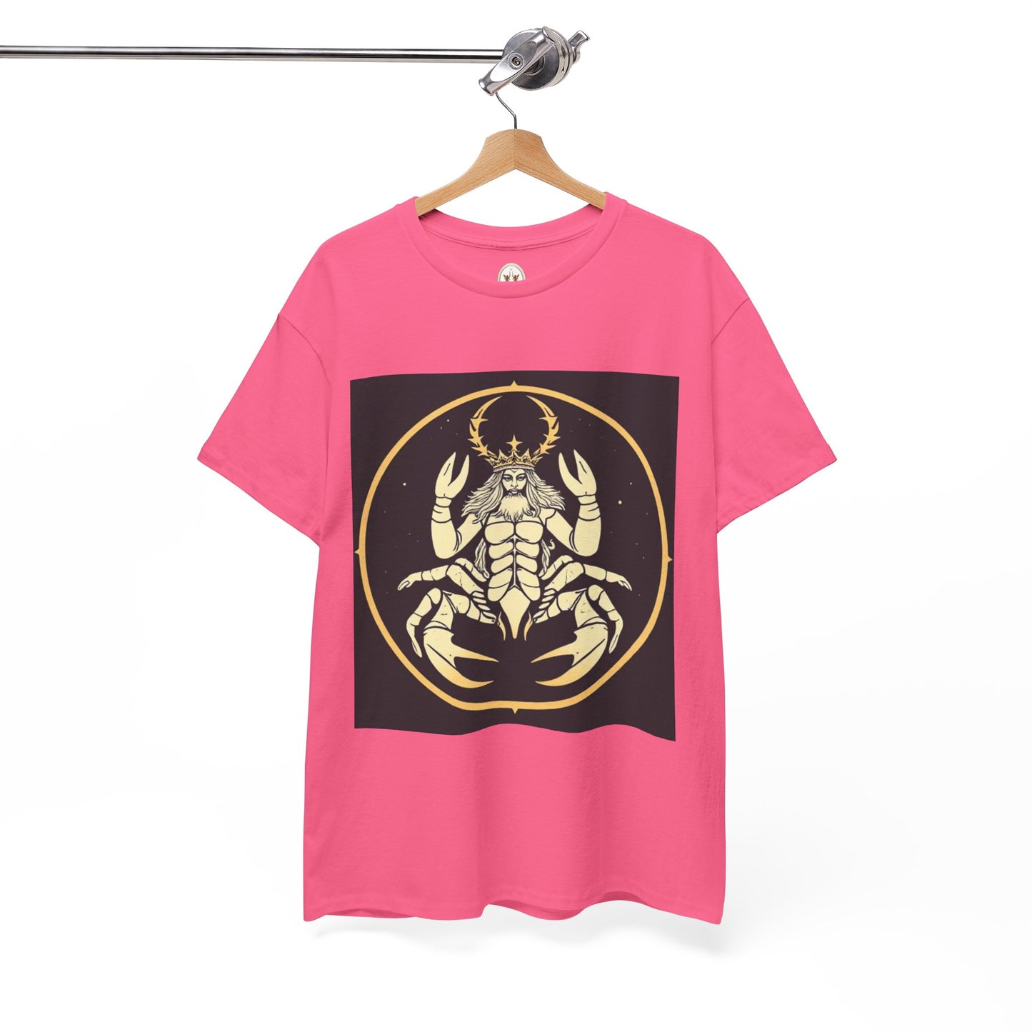 Unisex Heavy Cotton T-Shirt, Scorpio King, Print Art, Zodiac Design