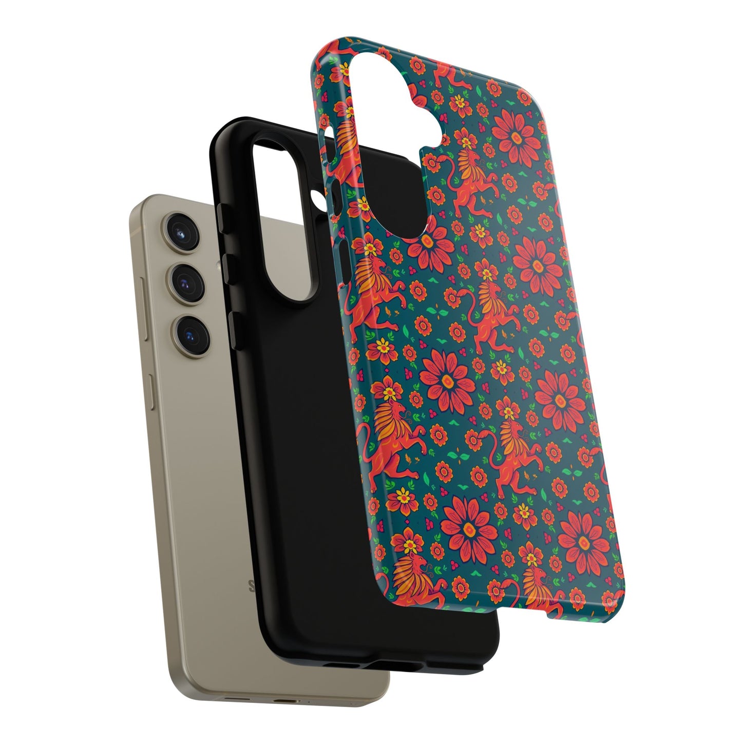 Tough Cases, Leo, Zodiac v2, Flower Pattern