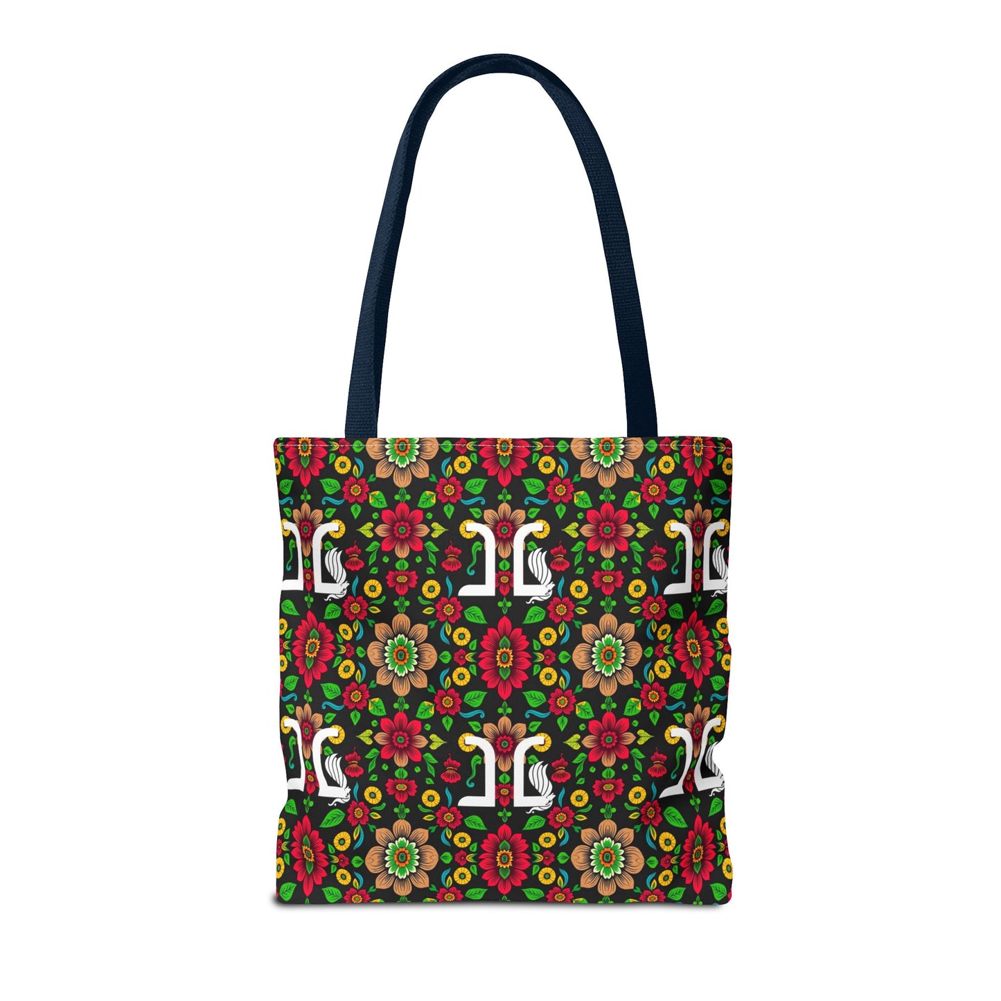 Tote Bag, (AOP), Gemini, Zodiac, Flower Pattern