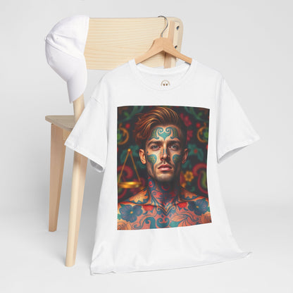 Unisex Heavy Cotton T-Shirt, Libra, Zodiac, Sexy Art