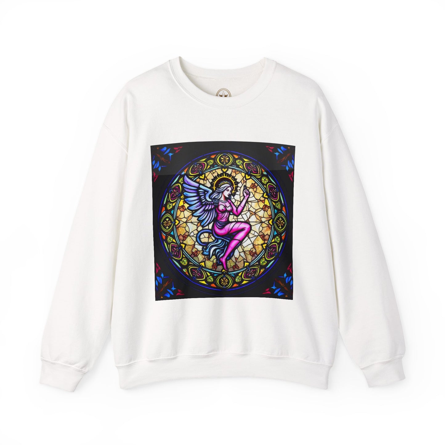 Unisex Heavy Blend™ Crewneck Sweatshirt, Glass 1, Virgo Zodiac Design