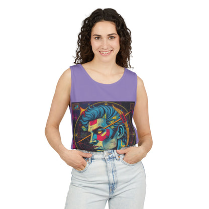 Unisex Garment-Dyed, Tank Top, Sagittarius Design, Pop Art v1, 100% US cotton