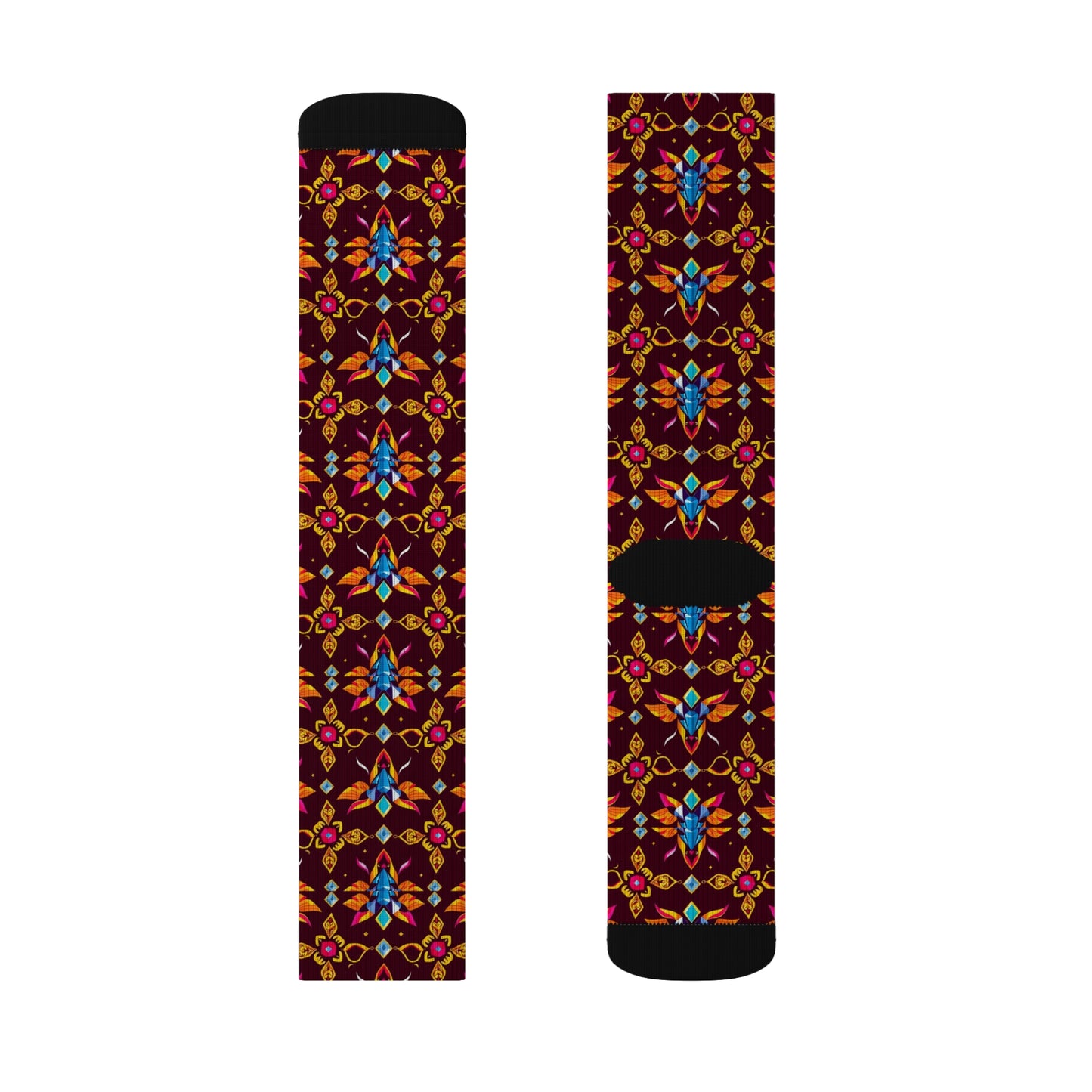 Sublimation Socks, Taurus, Zodiac v1, Jewel Pattern