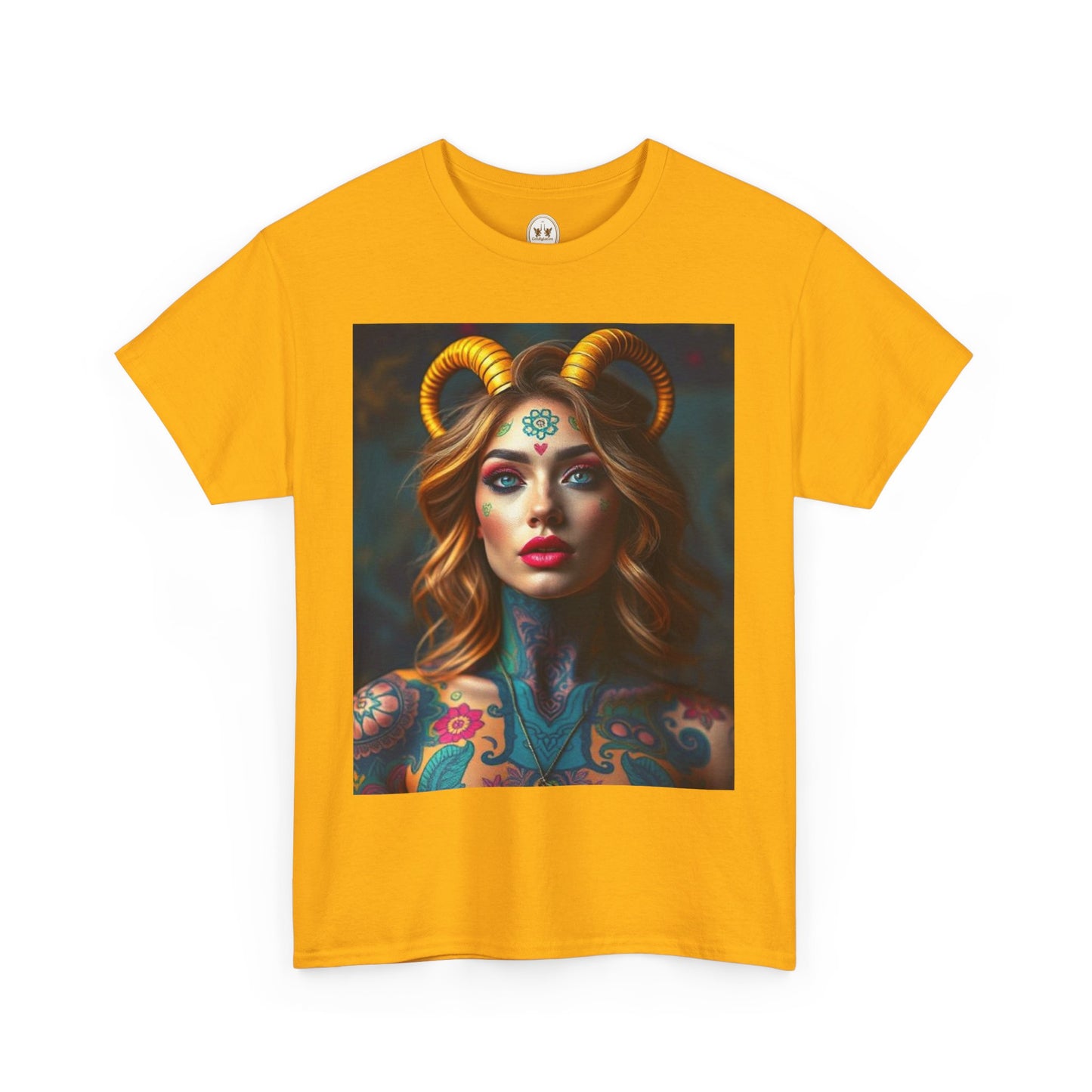 Unisex Heavy Cotton T-Shirt, Capricorn, Zodiac v1, Sexy Art