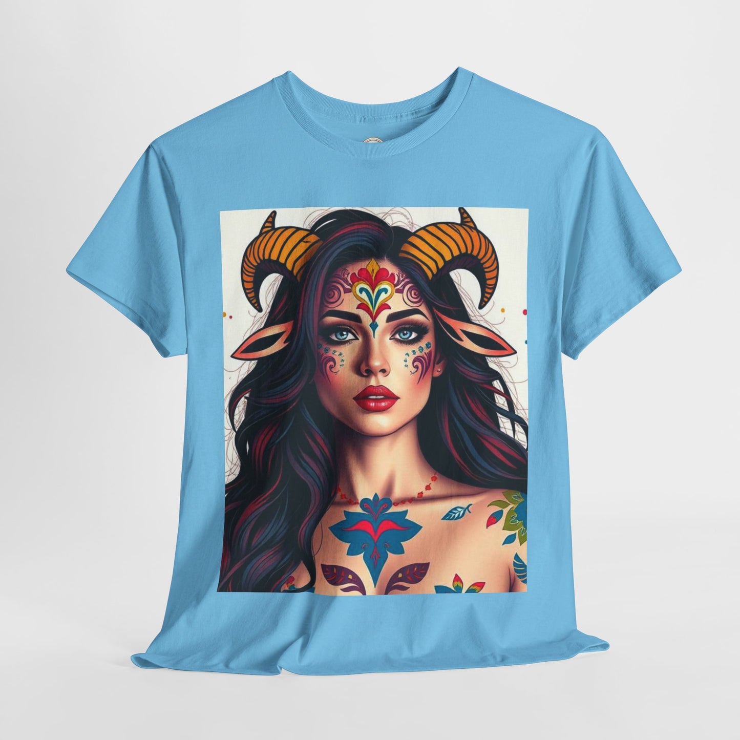 Unisex Heavy Cotton T-Shirt, Taurus, Zodiac v1, Sexy Art