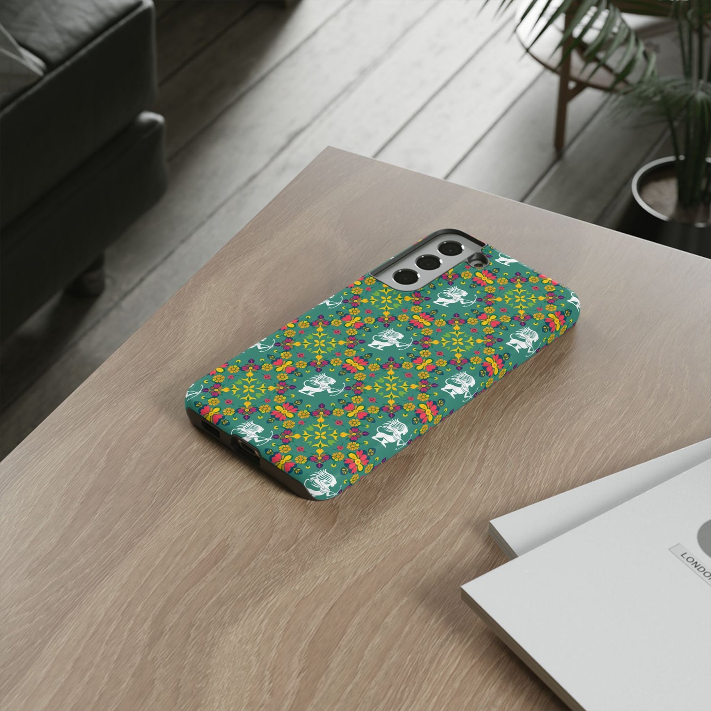Tough Cases, Sagittarius, Zodiac, Flower Pattern
