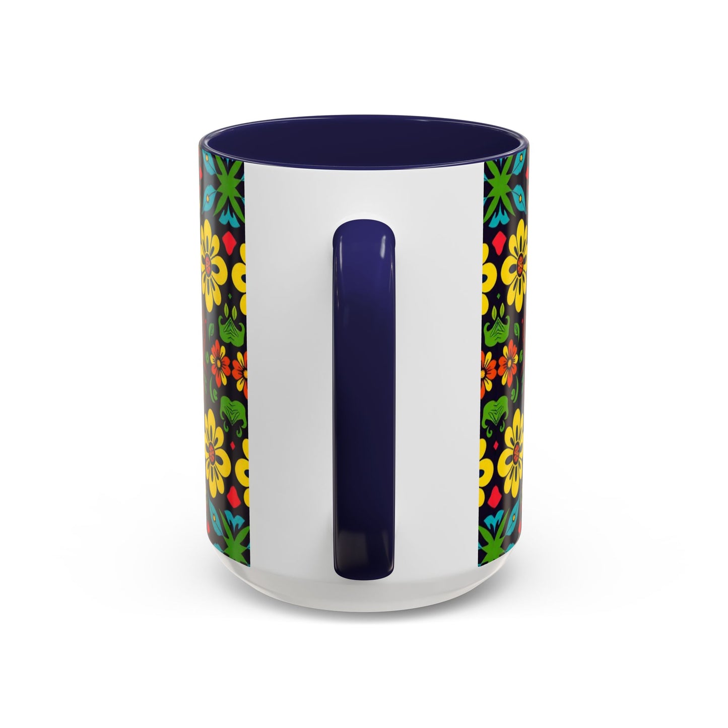 Accent Coffee Mug, Cancer, Zodiac v2, Flower Pattern, (11, 15oz)