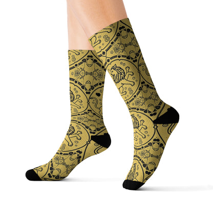 Sublimation Socks, Leo, Zodiac v1, Pattern