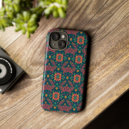 Tough Cases, Cancer, Zodiac v4, Flower Pattern