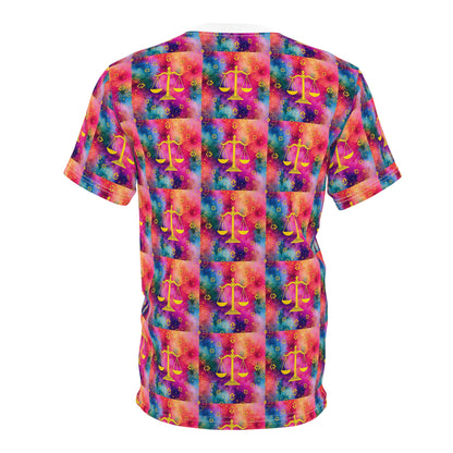 Unisex Cut & Sew T-Shirt, AOP, Libra, Zodiac, Pattern
