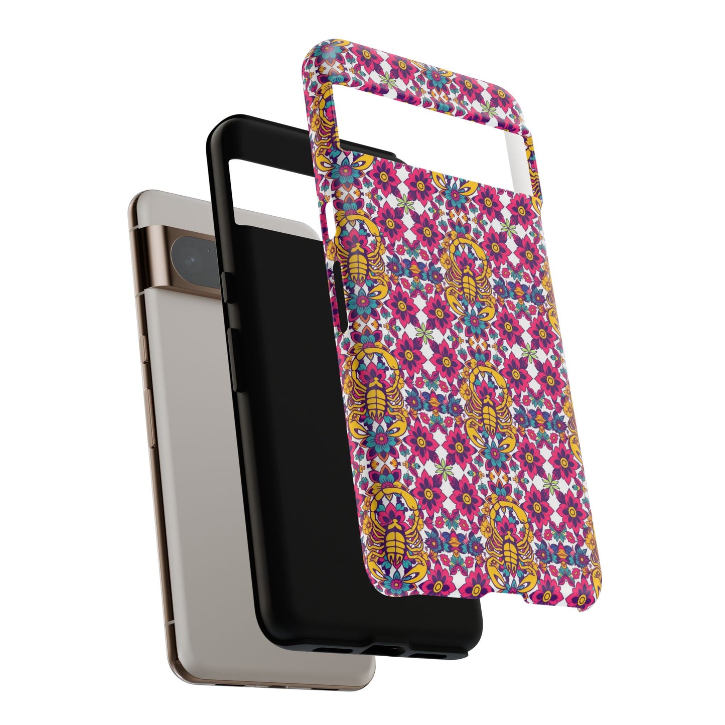 Tough Cases, Scorpio, Zodiac v2, Flower Pattern