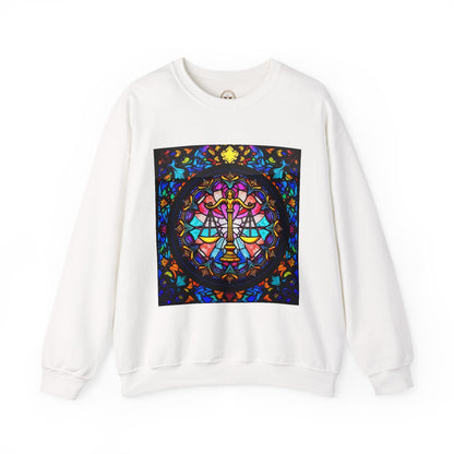 Unisex Heavy Blend™ Crewneck Sweatshirt, Glass 1, Libra Zodiac Design