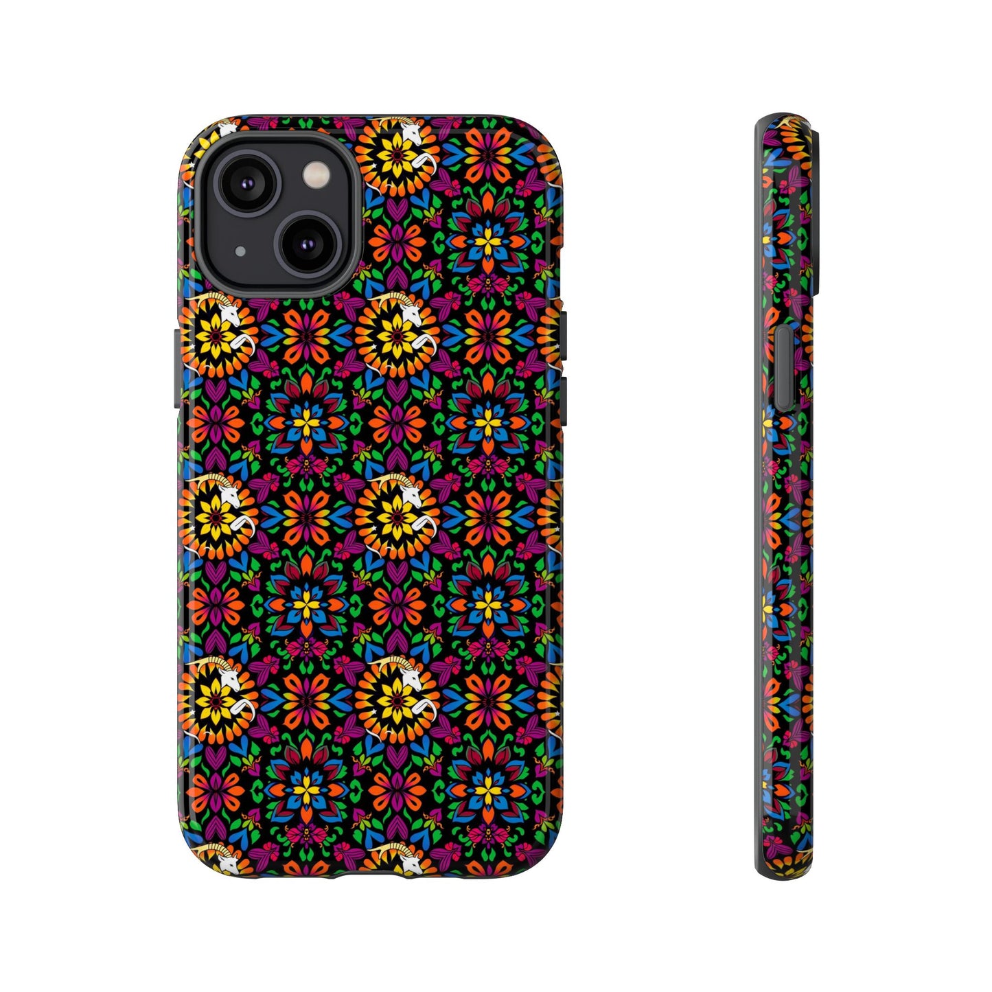 Tough Cases, Capricorn, Zodiac v2, Flower Pattern