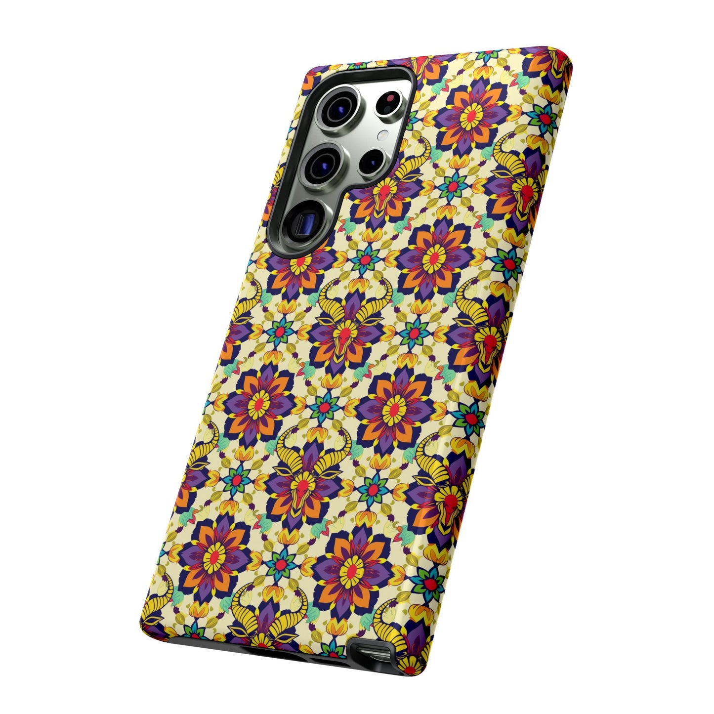 Tough Cases, Taurus, Zodiac v1, Flower Pattern