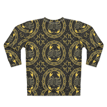 Unisex Sweatshirt, Zodiac Design, Pattern v1, Scorpio, AOP