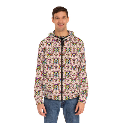 Full-Zip Hoodie (AOP), Taurus, Zodiac v2, Pattern