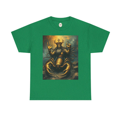 Unisex Heavy Cotton T-Shirt, Desert Scorpio King v1, Zodiac Design