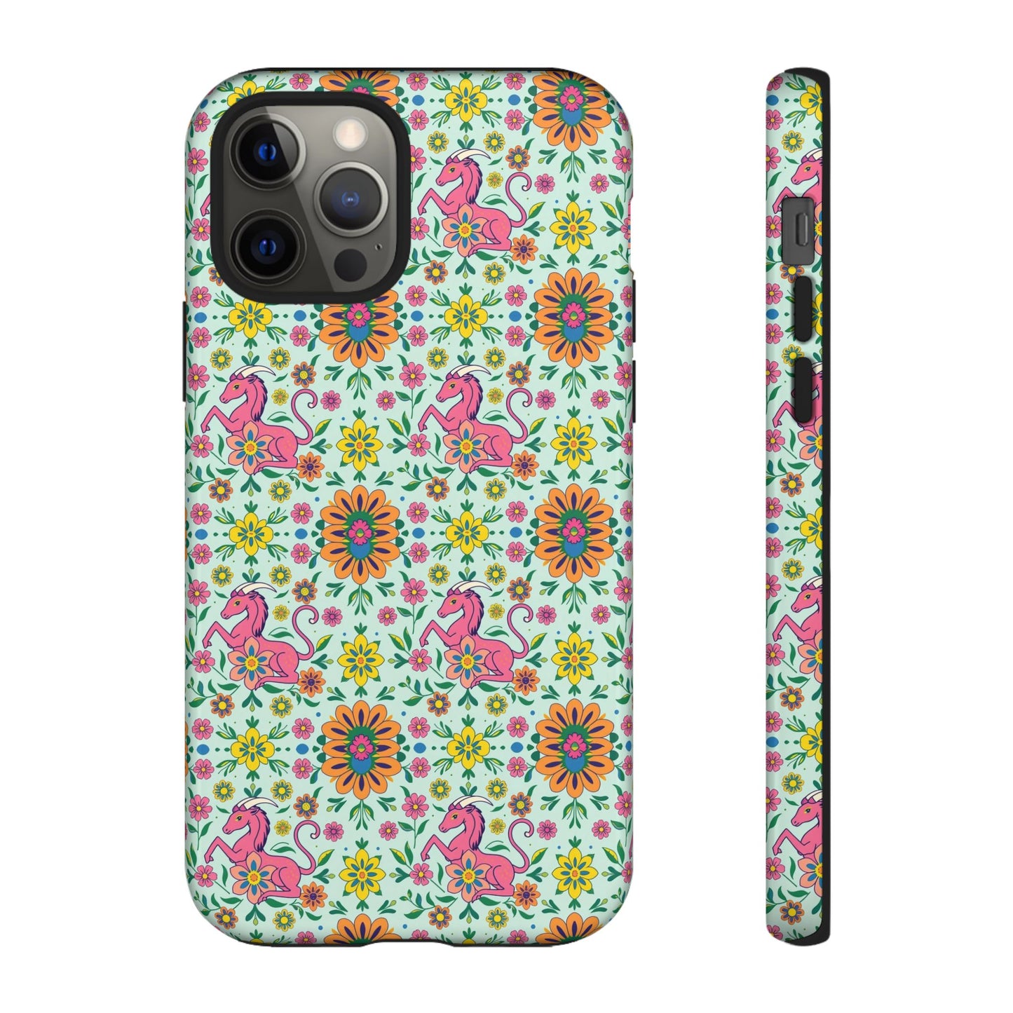 Tough Cases, Aquarius, Zodiac, Flower Pattern