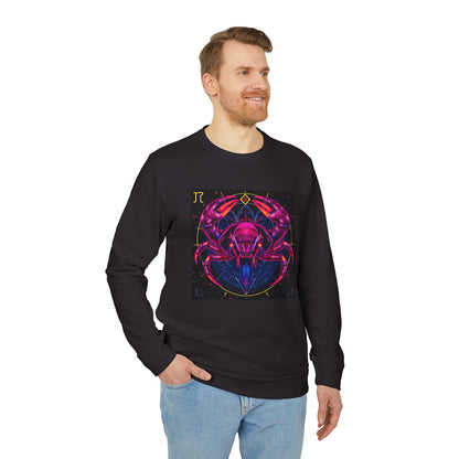 Adidas, Unisex Fleece Crewneck Sweatshirt, Cancer, Pop Art, Zodiac
