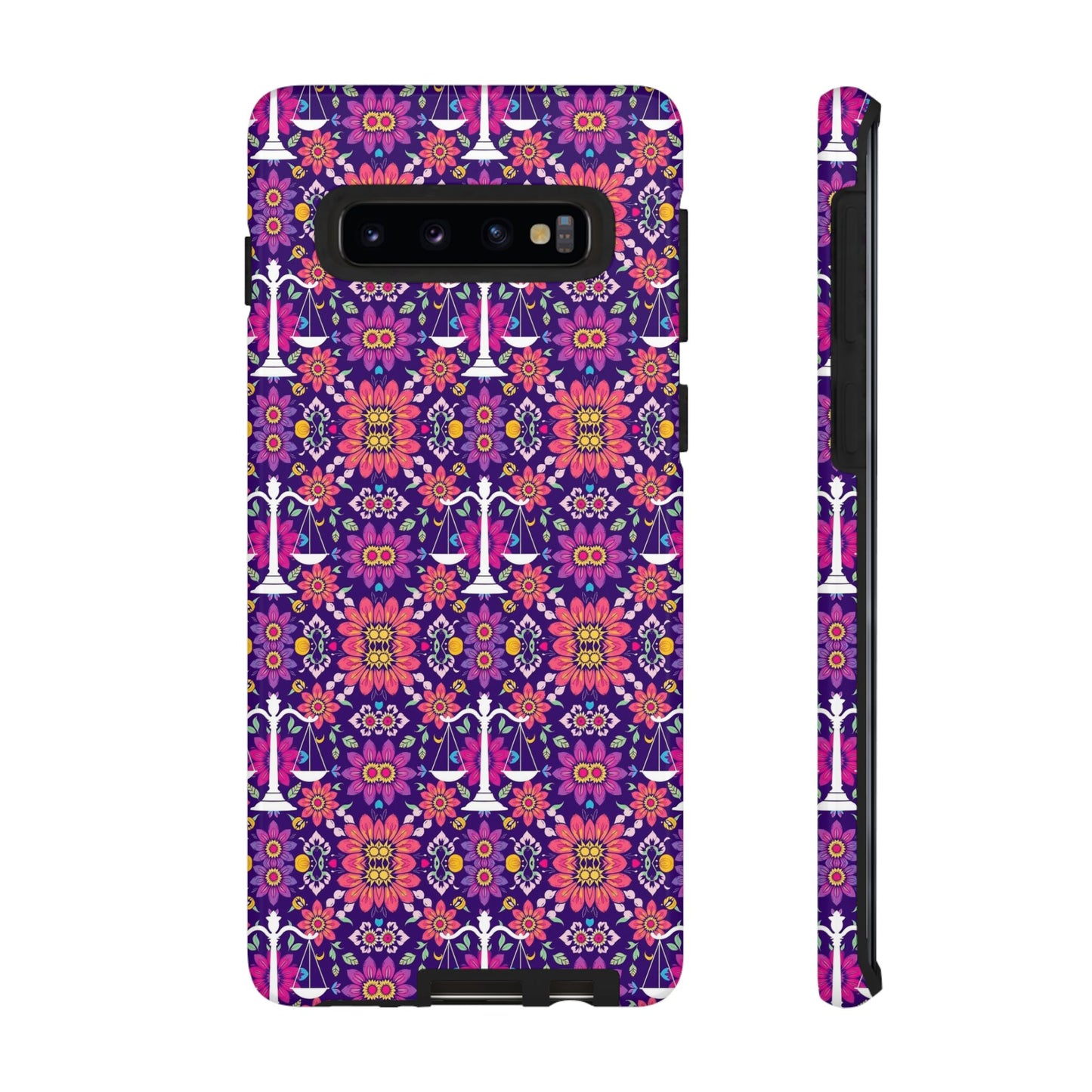 Tough Cases, Libra, Zodiac v4, Flower Pattern