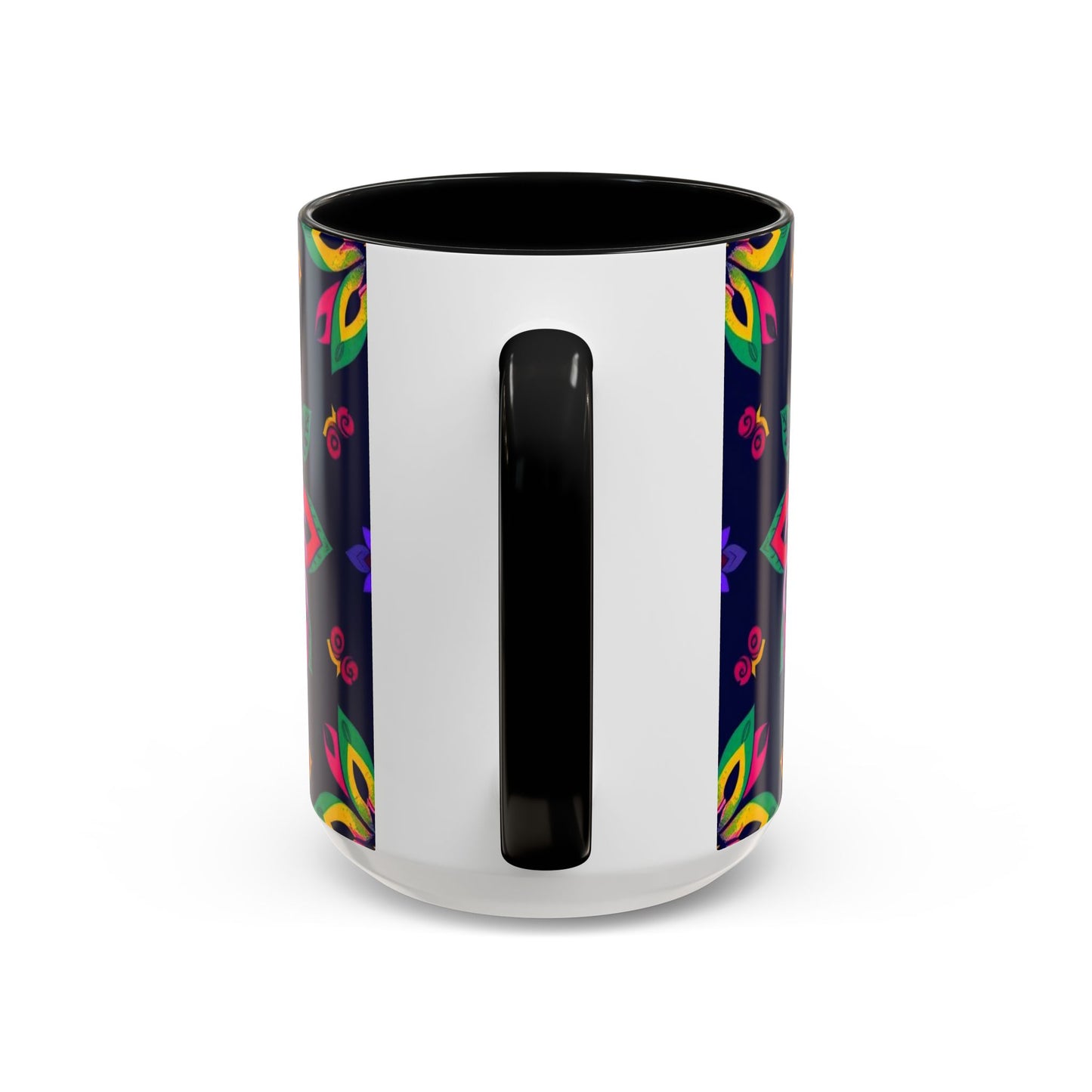 Accent Coffee Mug, Scorpio, Zodiac v4. Flower Pattern, (11, 15oz)