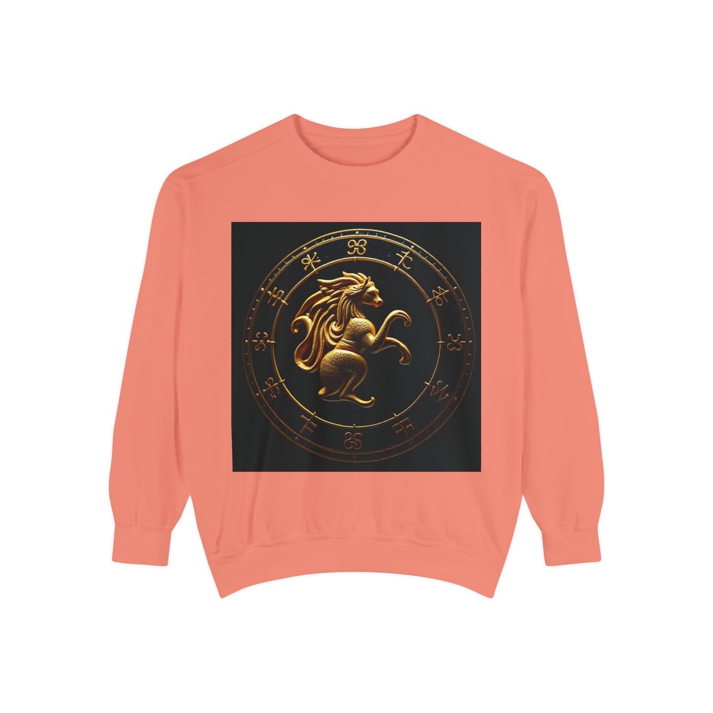 Garment-Dyed Sweatshirt, Unisex, Space Animal Design v1, Virgo