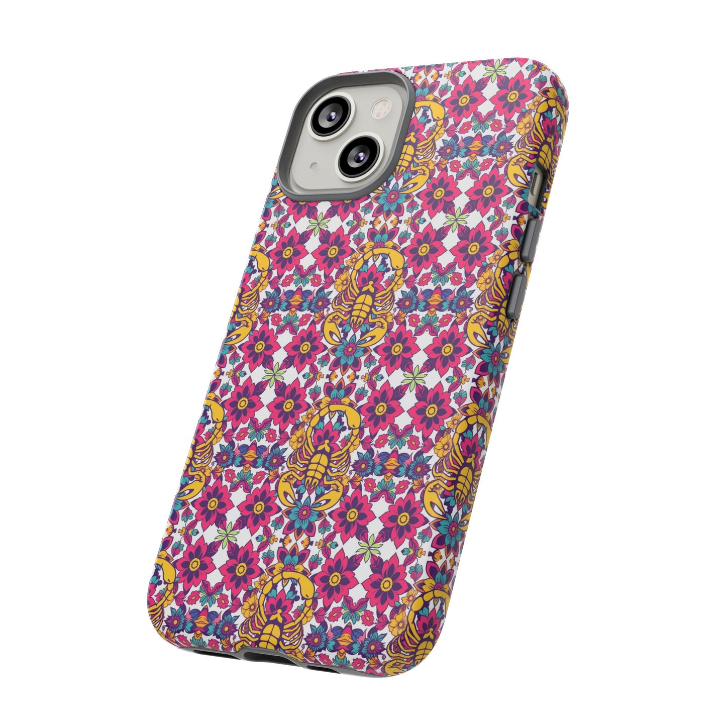 Tough Cases, Scorpio, Zodiac v2, Flower Pattern