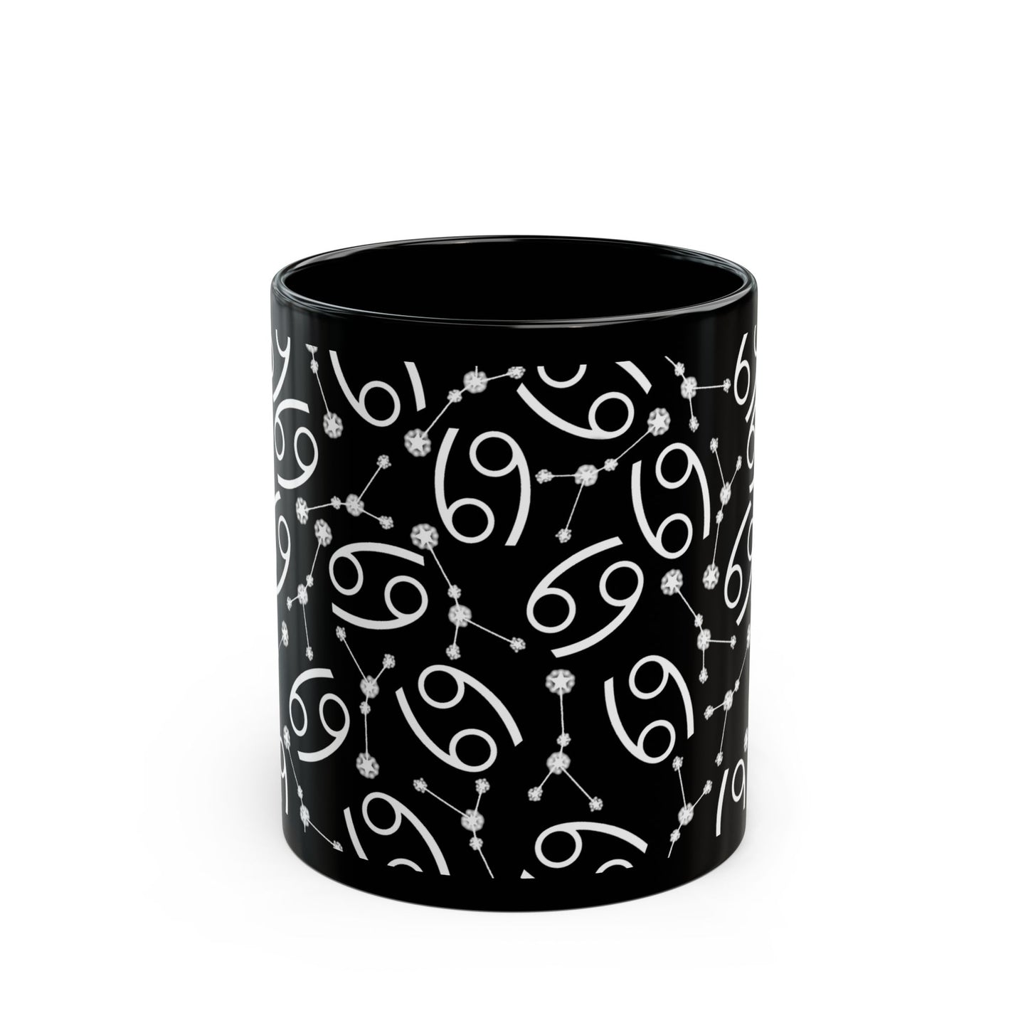 Zodiac 11oz Black Mug Cancer Zodiac Sign