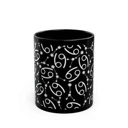 Zodiac 11oz Black Mug Cancer Zodiac Sign