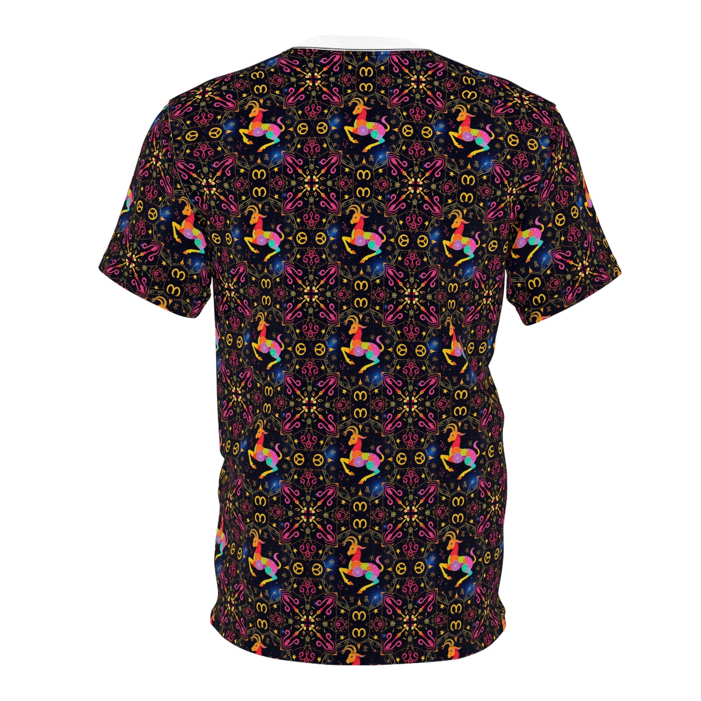Unisex Cut & Sew T-Shirt, AOP, Capricorn, Zodiac v1, Pattern