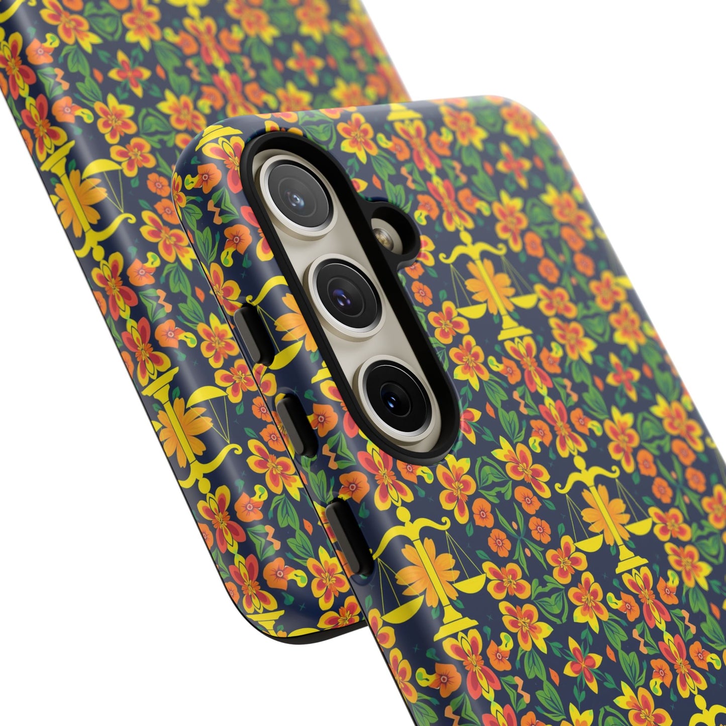 Tough Cases, Libra, Zodiac v3, Flower Pattern