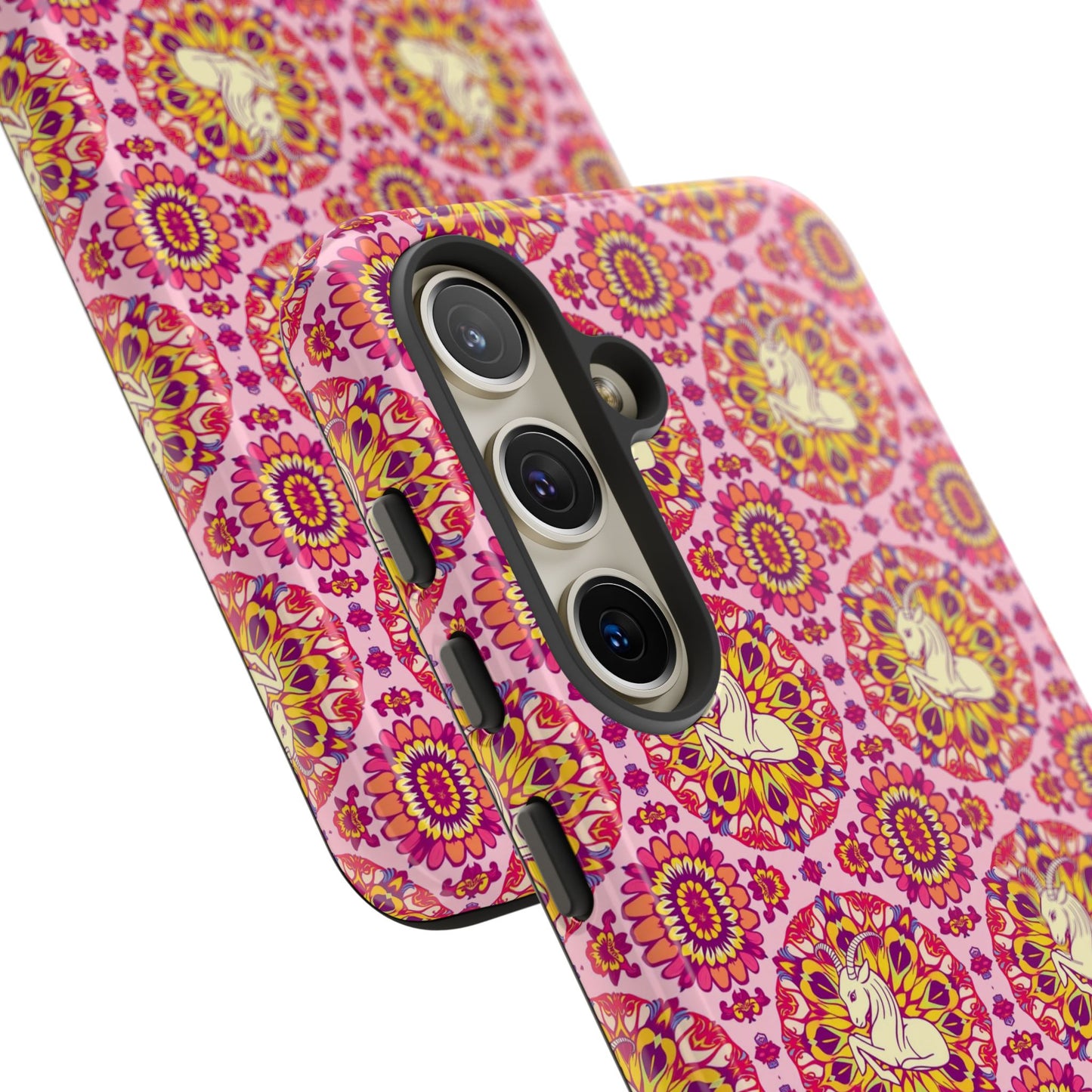 Tough Cases, Capricorn, Zodiac v4, Flower Pattern