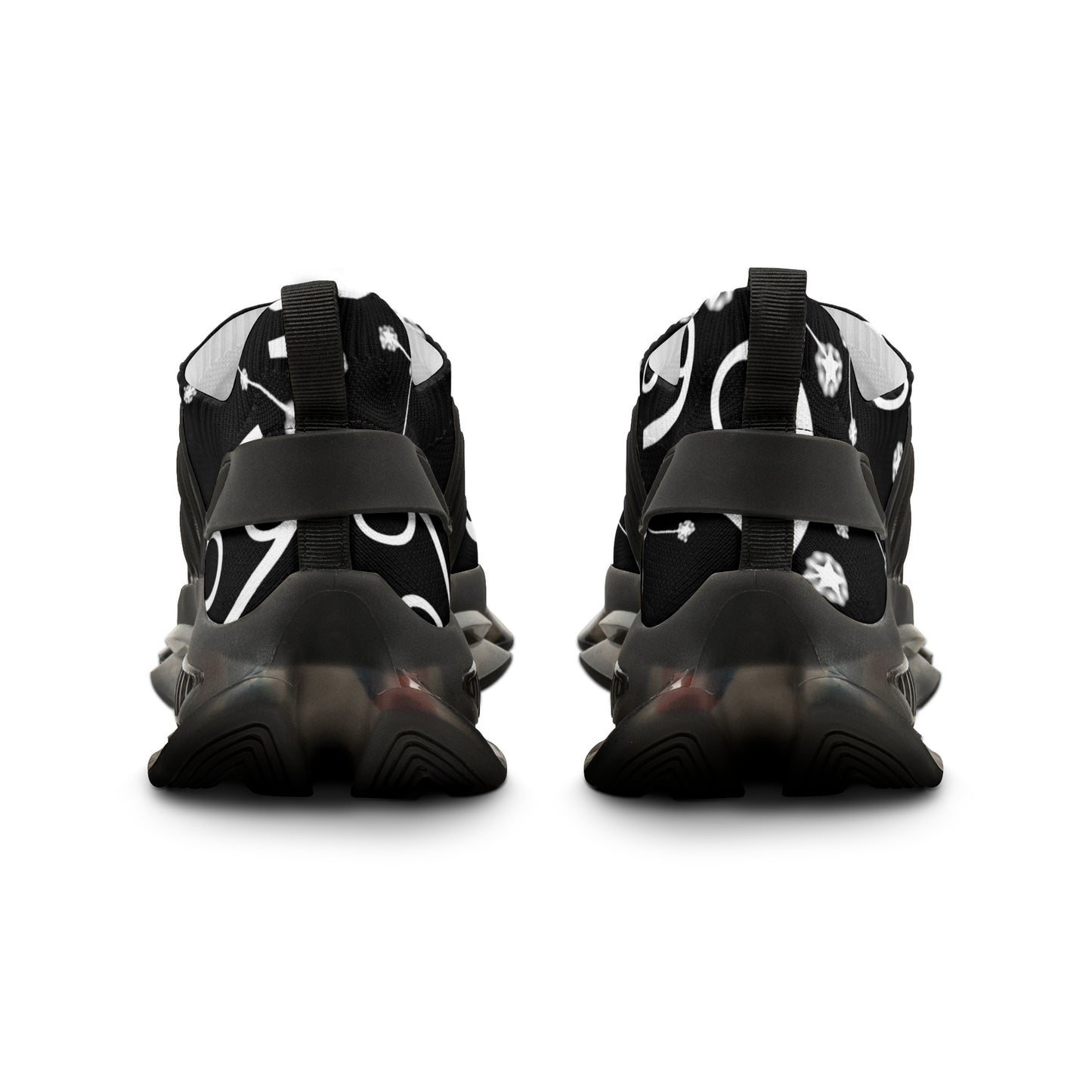Men's Mesh Sneakers, Cancer Zodiac Sign, AOP, Black