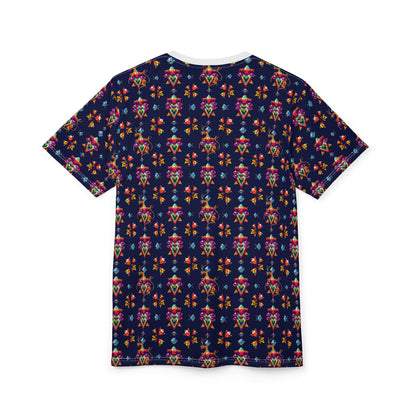 Unisex Cut & Sew T-Shirt, (AOP) Aquarius, Zodiac v4, Jewels Pattern