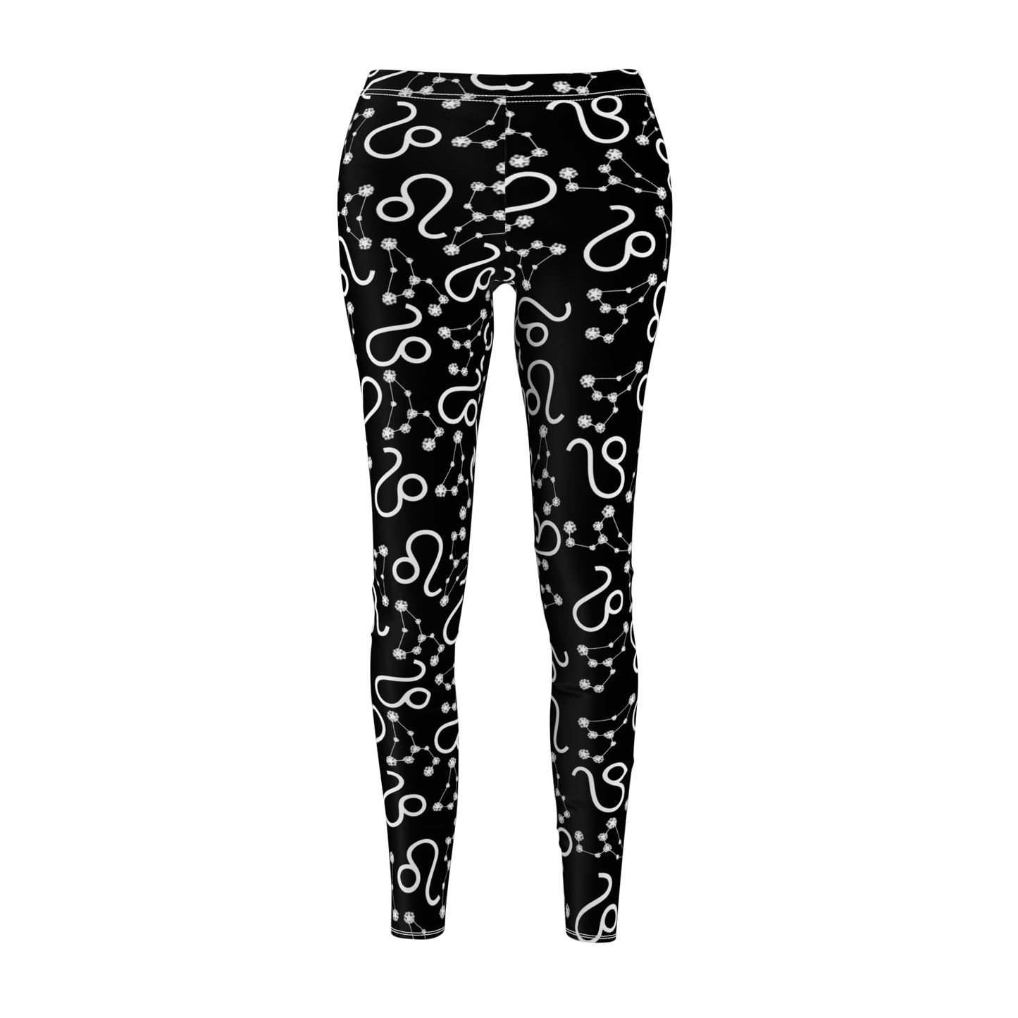 Women's Zodiac Cut & Sew Casual Leggings Leo Zodiac sign