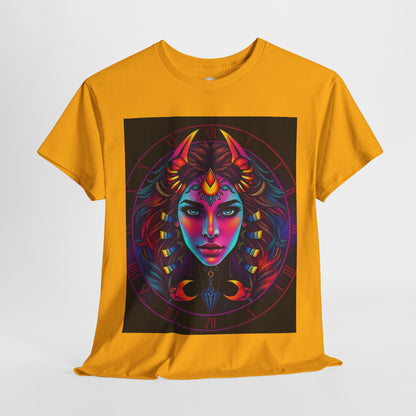 Unisex Heavy Cotton T-Shirt, Scorpio, Zodiac v4, Sexy Art
