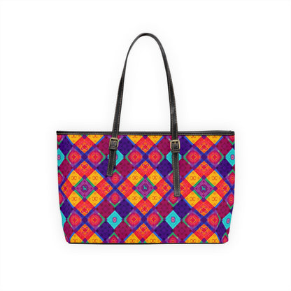Leather Shoulder Bag, Virgo, Zodiac, Shapes Pattern