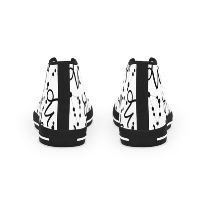 Men's High Top Sneakers, Breathable polyester canvas, Capricorn Zodiac Design