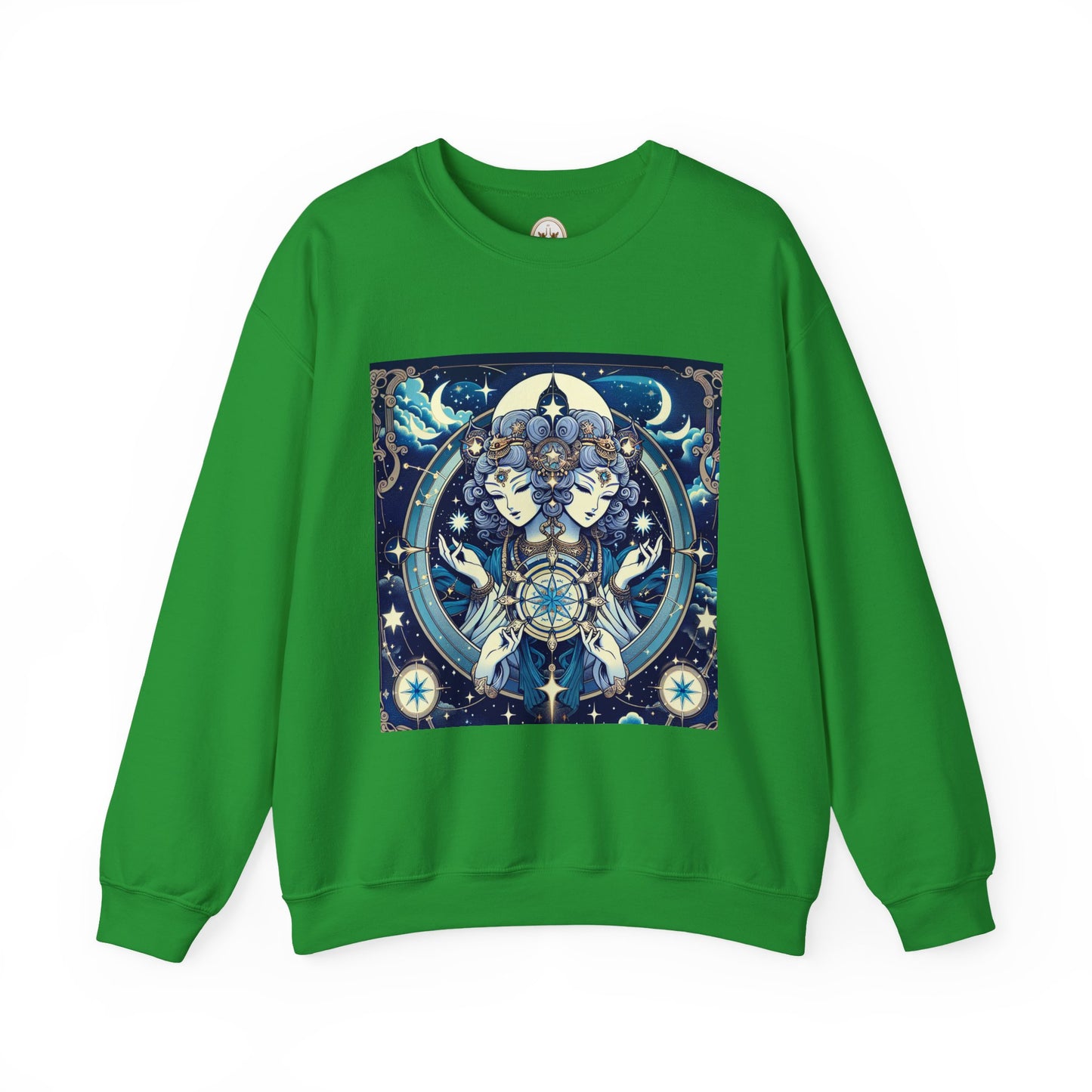 Unisex Heavy Blend™ Crewneck Sweatshirt,Twin Body, Gemini Zodiac Design