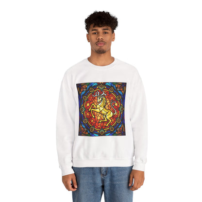 Unisex Heavy Blend™ Crewneck Sweatshirt, Glass 1, Capricorn Zodiac Design