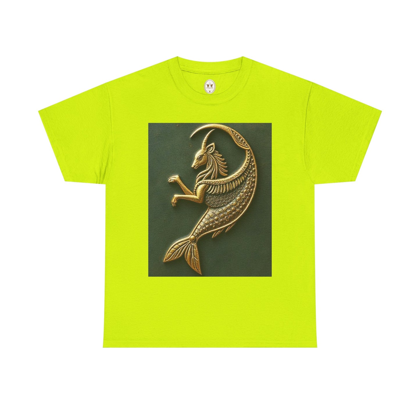 Unisex Heavy Cotton T-Shirt, Capricorn Animal. Symbol, Zodiac Design