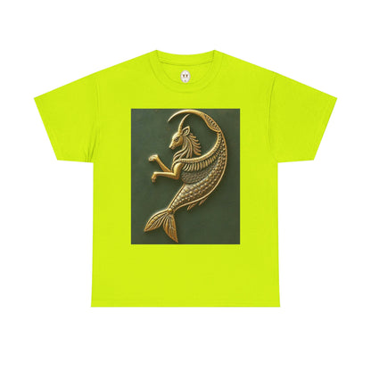 Unisex Heavy Cotton T-Shirt, Capricorn Animal. Symbol, Zodiac Design