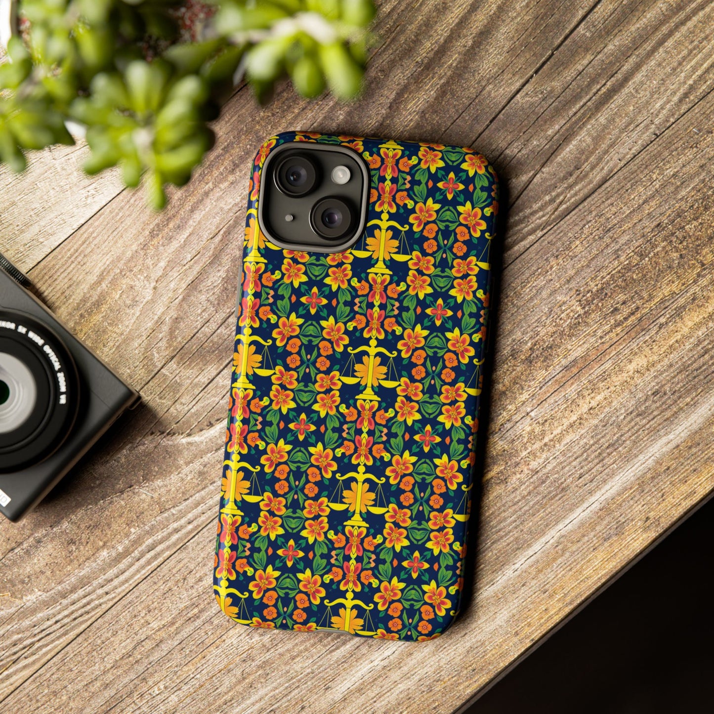 Tough Cases, Libra, Zodiac v3, Flower Pattern