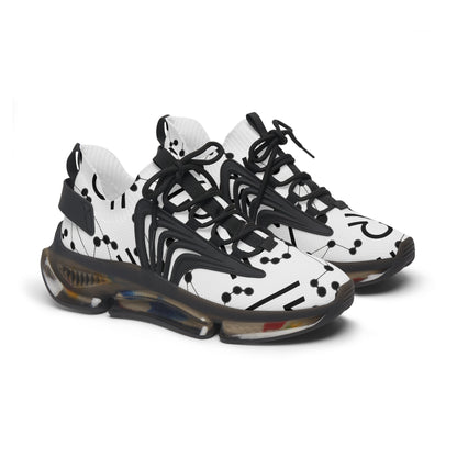 Women's Mesh Sneakers, Constellation & Symbol, Libra Zodiac Sign, AOP